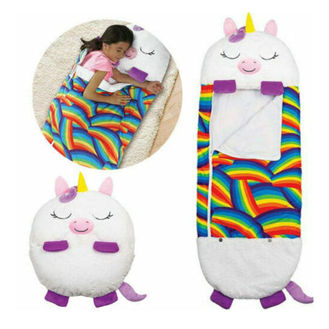 Large Size Happy Sleeping Bag Child Pillow Birthday Gift Camping Kids Nappers White