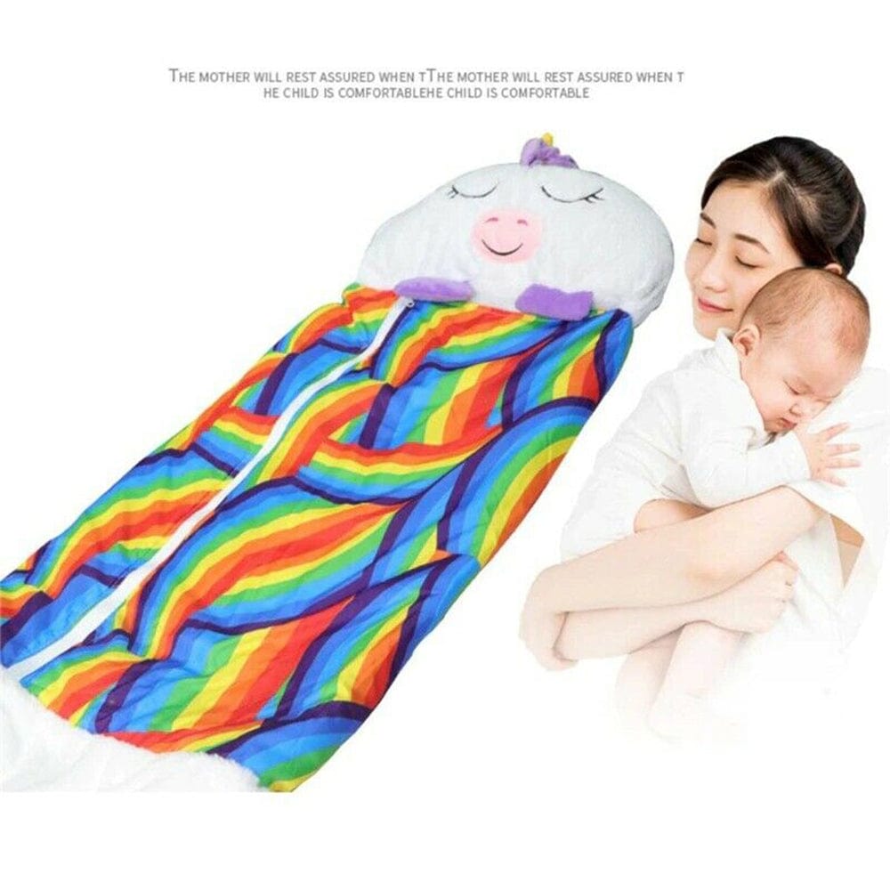 Large Size Happy Sleeping Bag Child Pillow Birthday Gift Camping Kids Nappers White