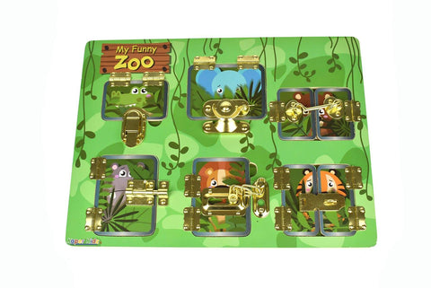 toys for infant Latches Puzzle My Funny Zoo