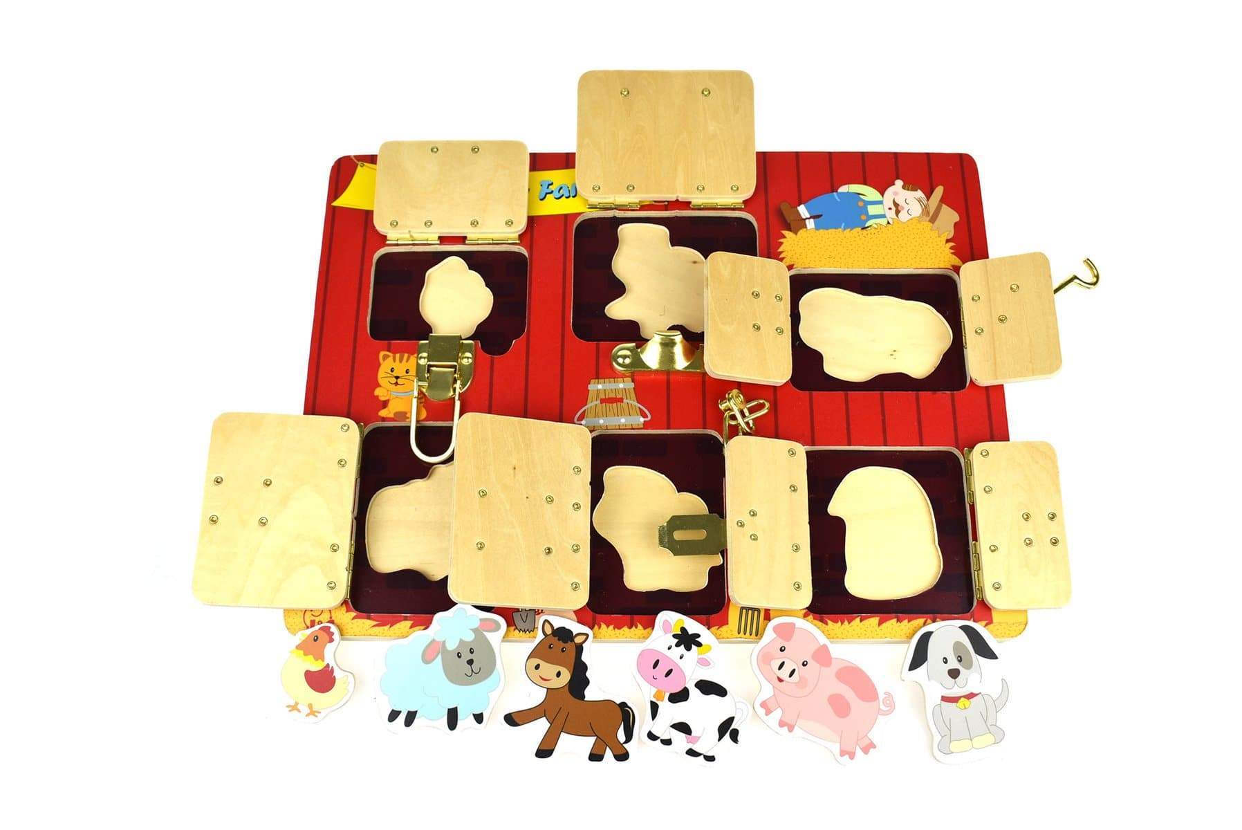 toys for infant Latches Puzzle My Happy Farm
