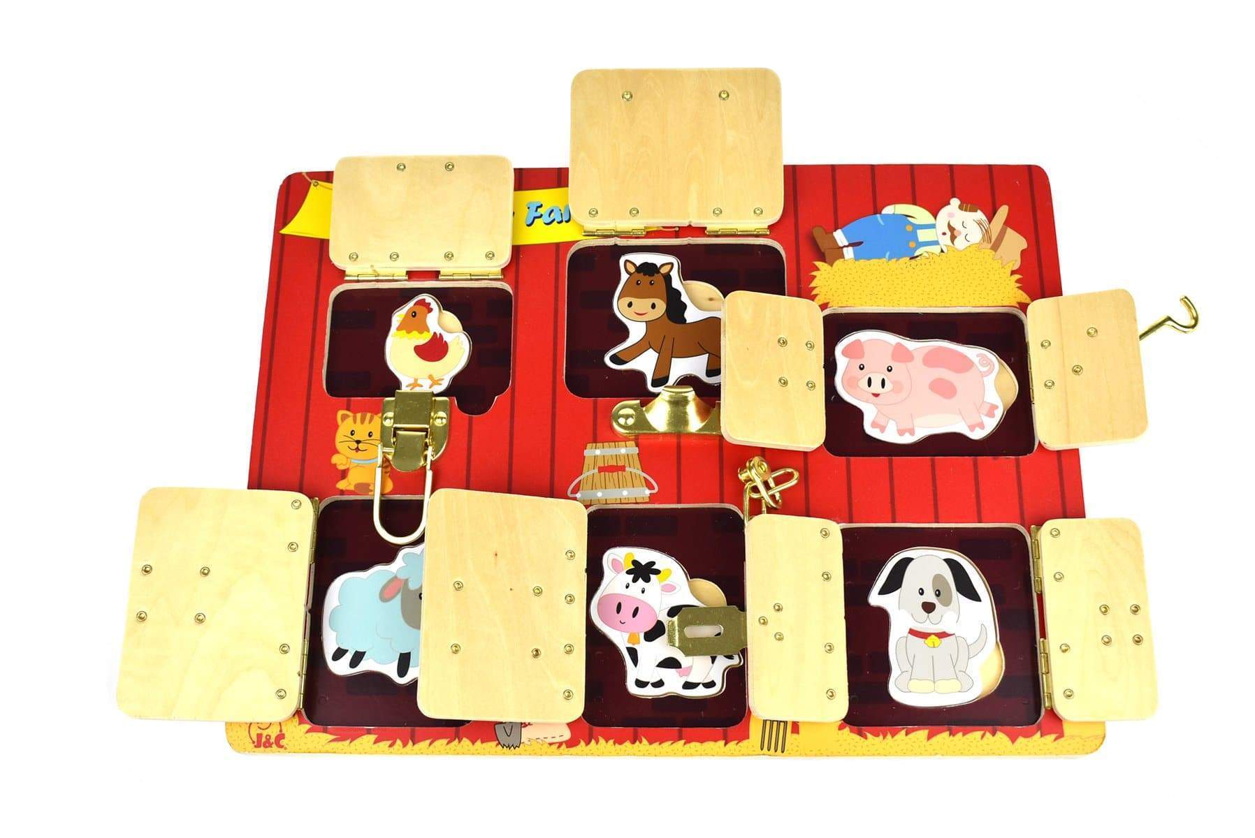 toys for infant Latches Puzzle My Happy Farm