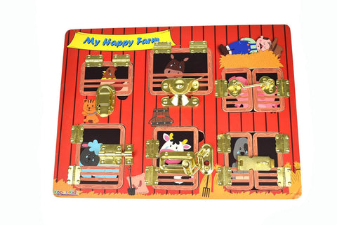 toys for infant Latches Puzzle My Happy Farm