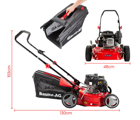 Lawn Mower 139cc 4-Stroke Petrol Lawnmower Steel