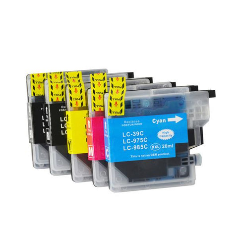 printer LC39 Compatible Inkjet Cartridge Set 5 Ink Cartridges