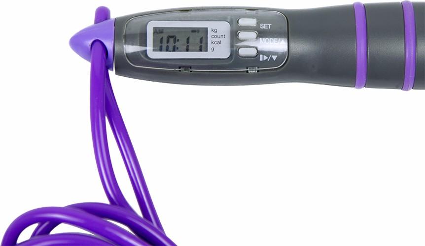 Fitness Accessories LCD Skipping Jumping Rope - Purple