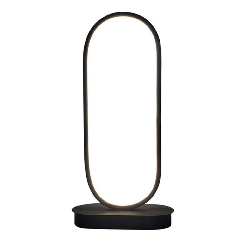 LED Aluminium Desk Night Lamp Oval Shape (Black)