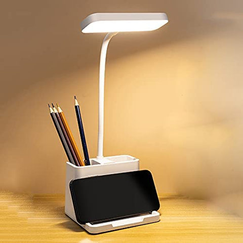 LED Desk lamp with Pen Holder with USB Charging Port