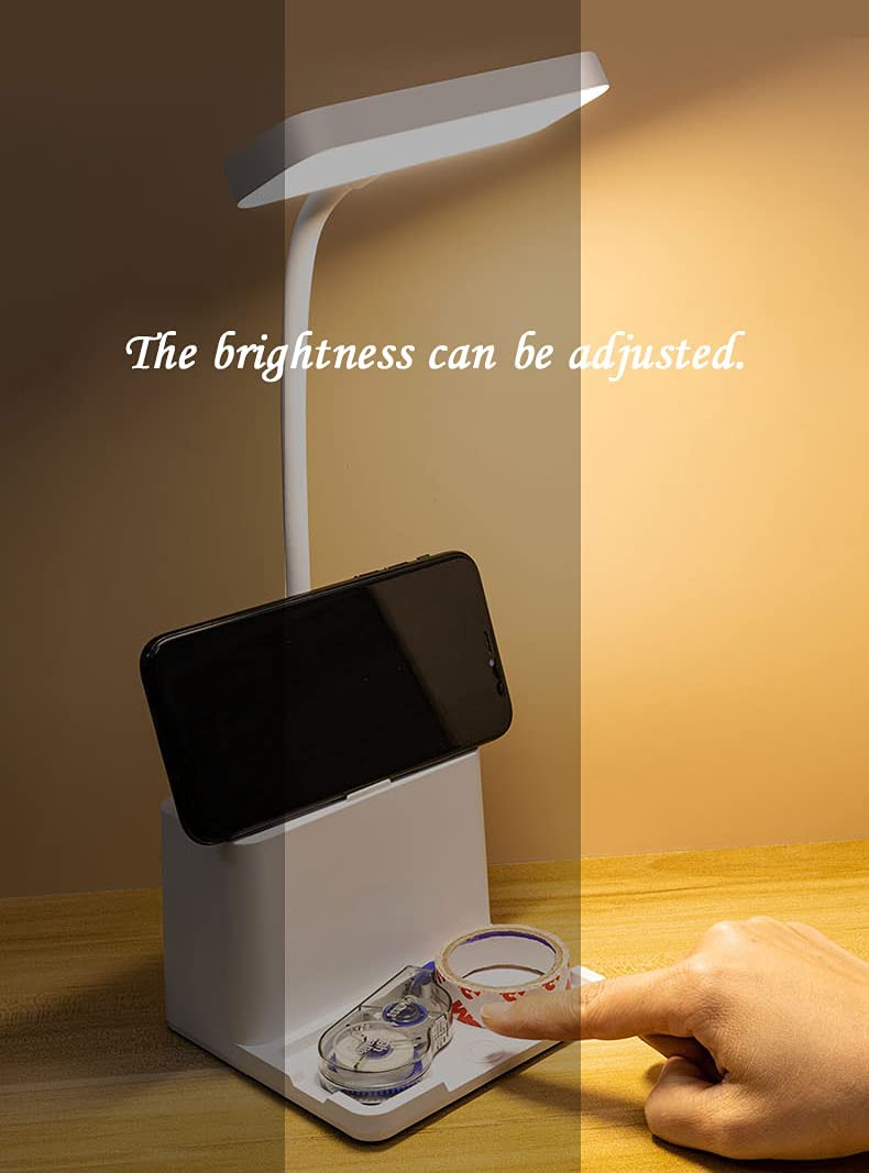 LED Desk lamp with Pen Holder with USB Charging Port