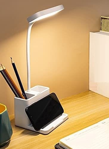 LED Desk lamp with Pen Holder with USB Charging Port
