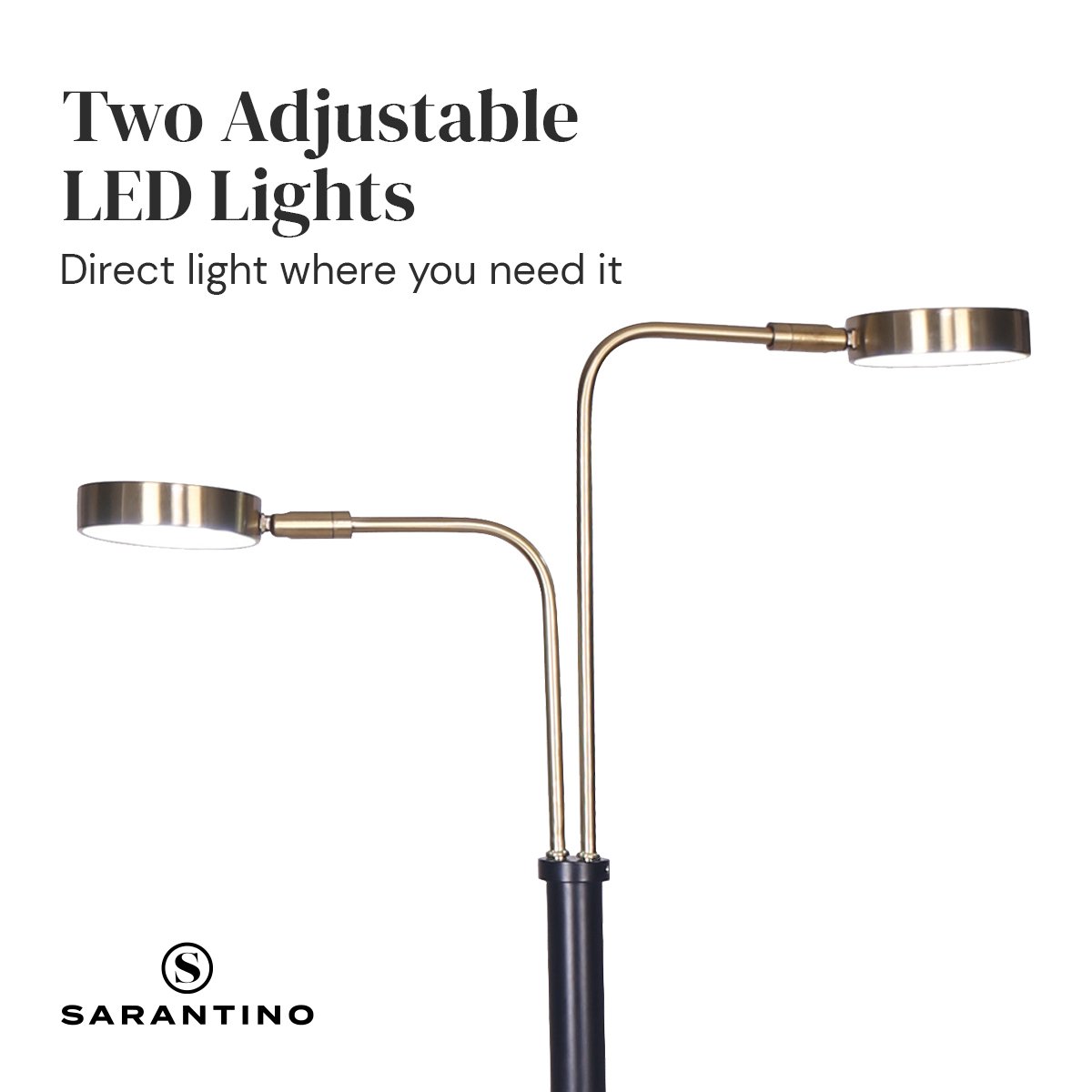 LED Metal Floor Lamp, Metal finish