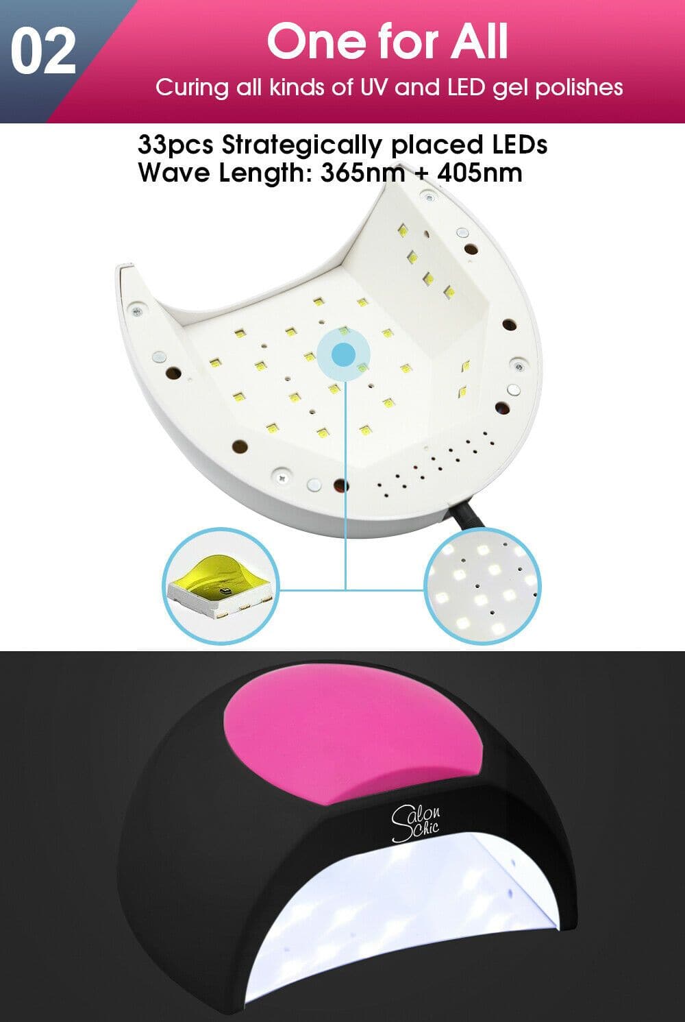 beauty products Led Nail Lamp Light Polish Dryer Manicure Black 48W