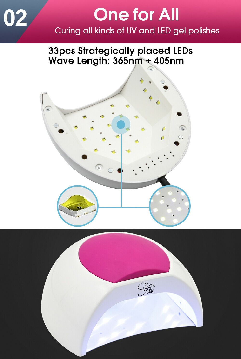beauty products Led Nail Lamp Light Polish Dryer Manicure White 48W