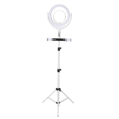 Led Ring Light With Tripod Stand Phone Holder Makeup Mirror White