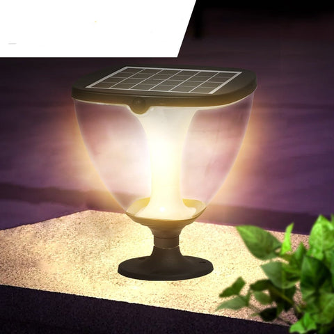 Pillar Lamp LED Solar Powered Night Light Outdoor Lamp