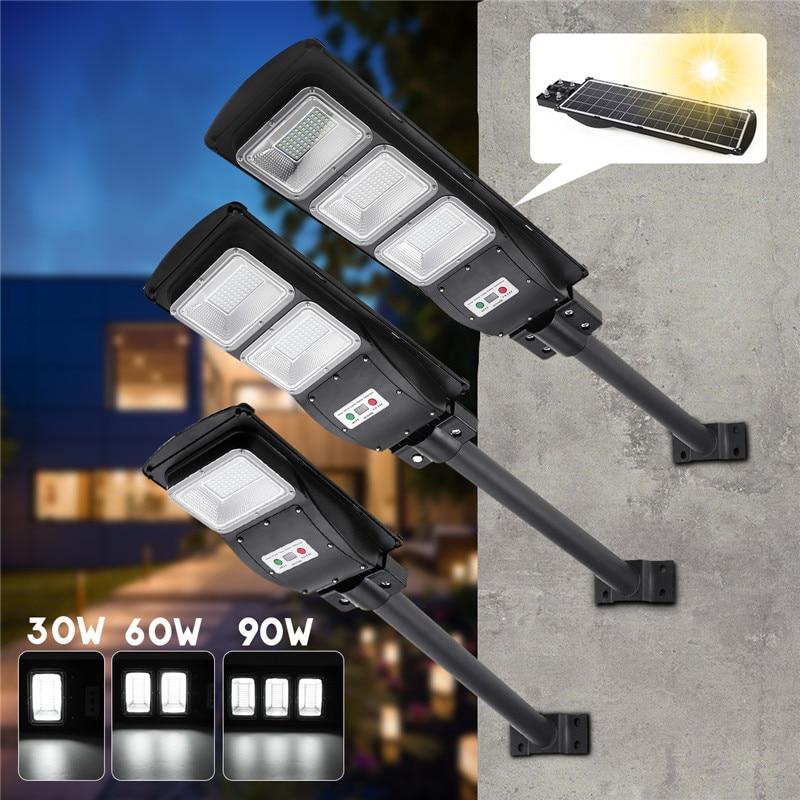 LED Solar Street Light 90W Radar PIR Motion Sensor Wall Timing Lamp Remote control Waterproof | Dropshipping