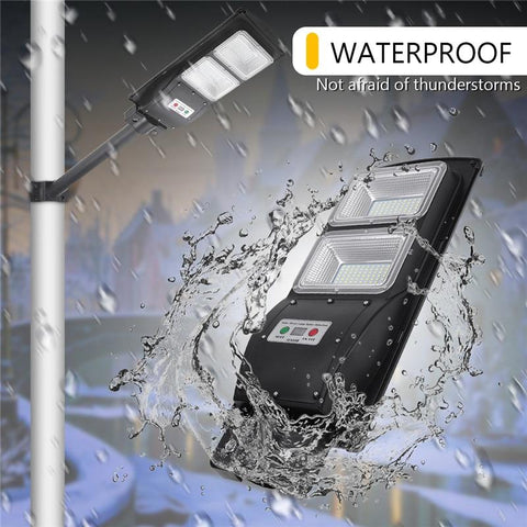 LED Solar Street Light 90W Radar PIR Motion Sensor Wall Timing Lamp Remote control Waterproof