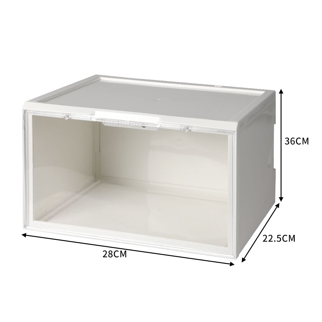 LED Voice Sneaker Display Case Lighted Shoe Storage Boxes Magnetic Black 1PC
