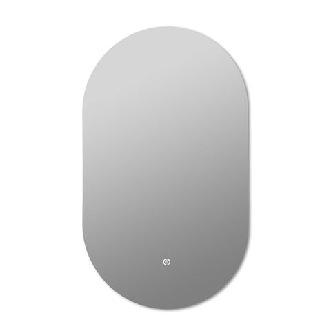 LED Wall Mirror Oval Anti-fog Bathroom Mirrors Makeup Light 60x100cm