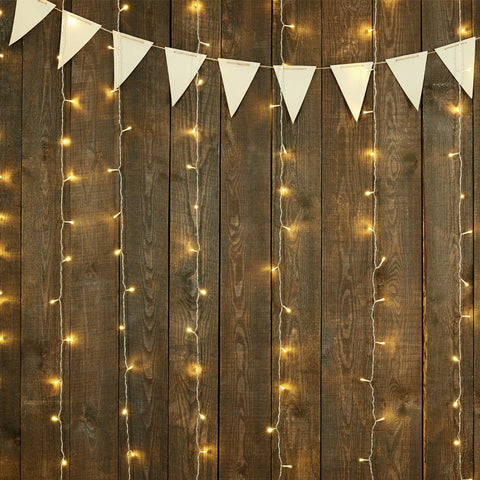 LED Warm white Curtain Fairy Lights Wedding Indoor Outdoor Xmas Garden Party Decor