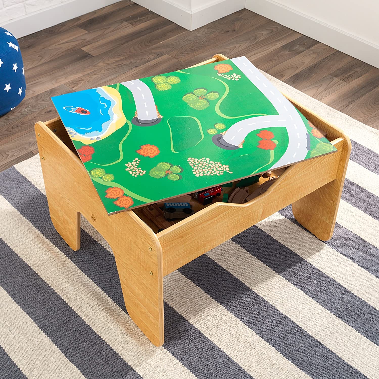 Lego Compatible 2 In 1 Activity Table For Kids (Natural
