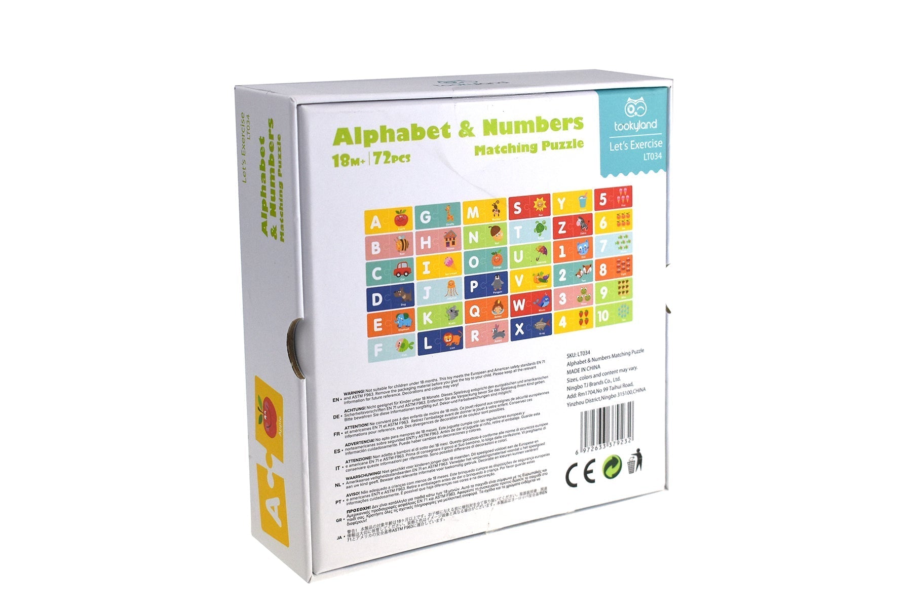 Let'S Exercise-Alphabet And Number Matching Puzzles