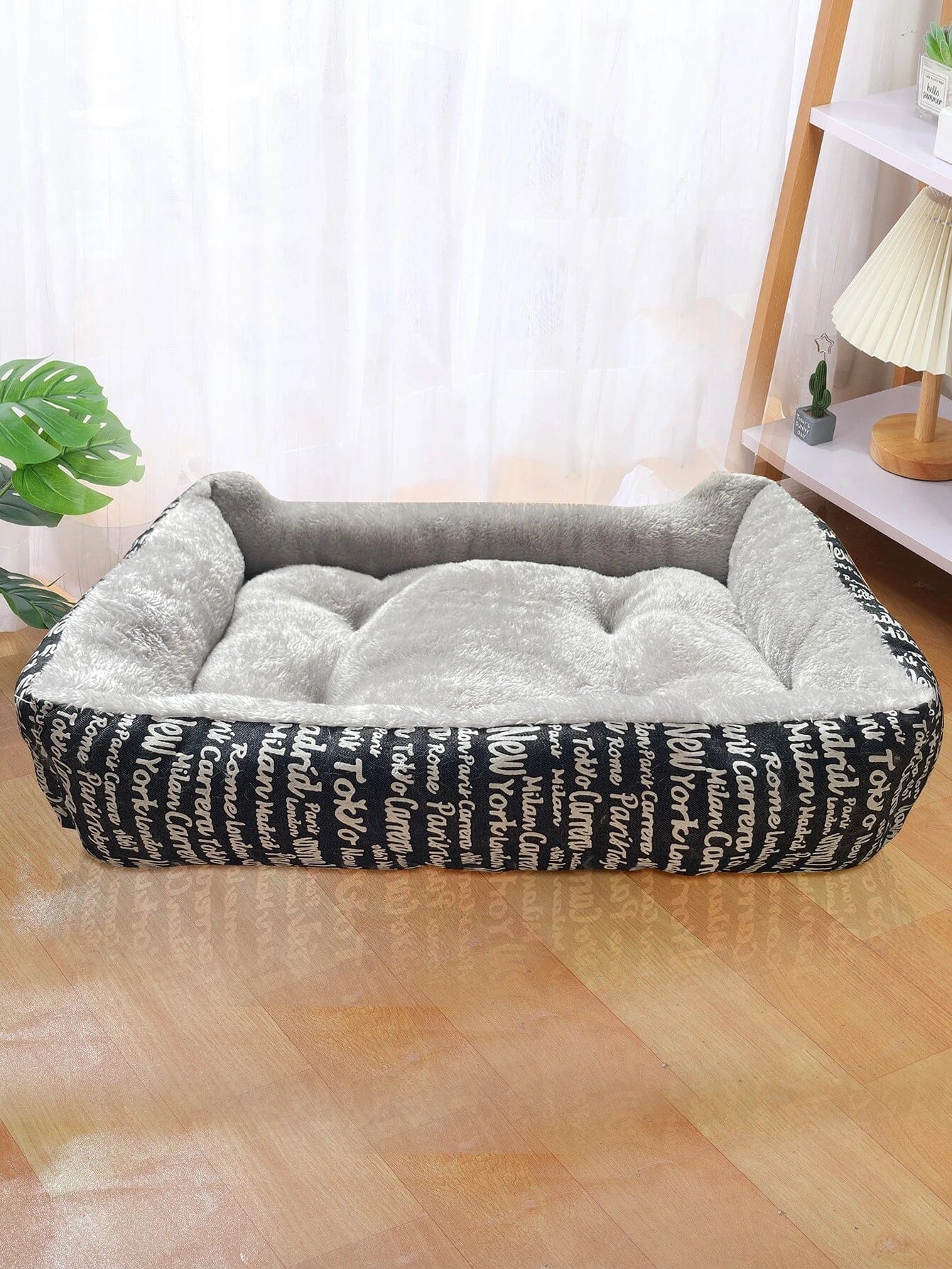 Letter Graphic Pet Bed