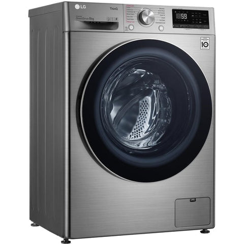 Lg 8kg slim front load washer (stainless steel)