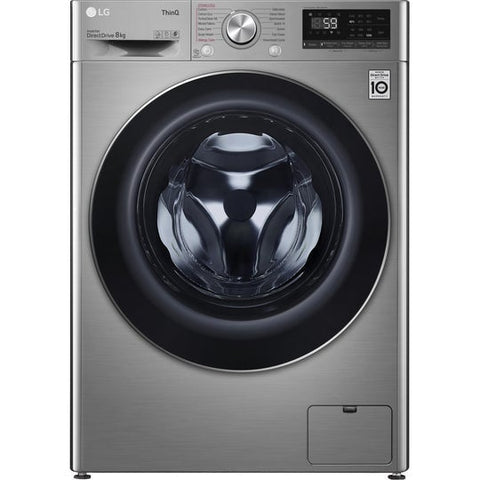 Lg 8kg slim front load washer (stainless steel)