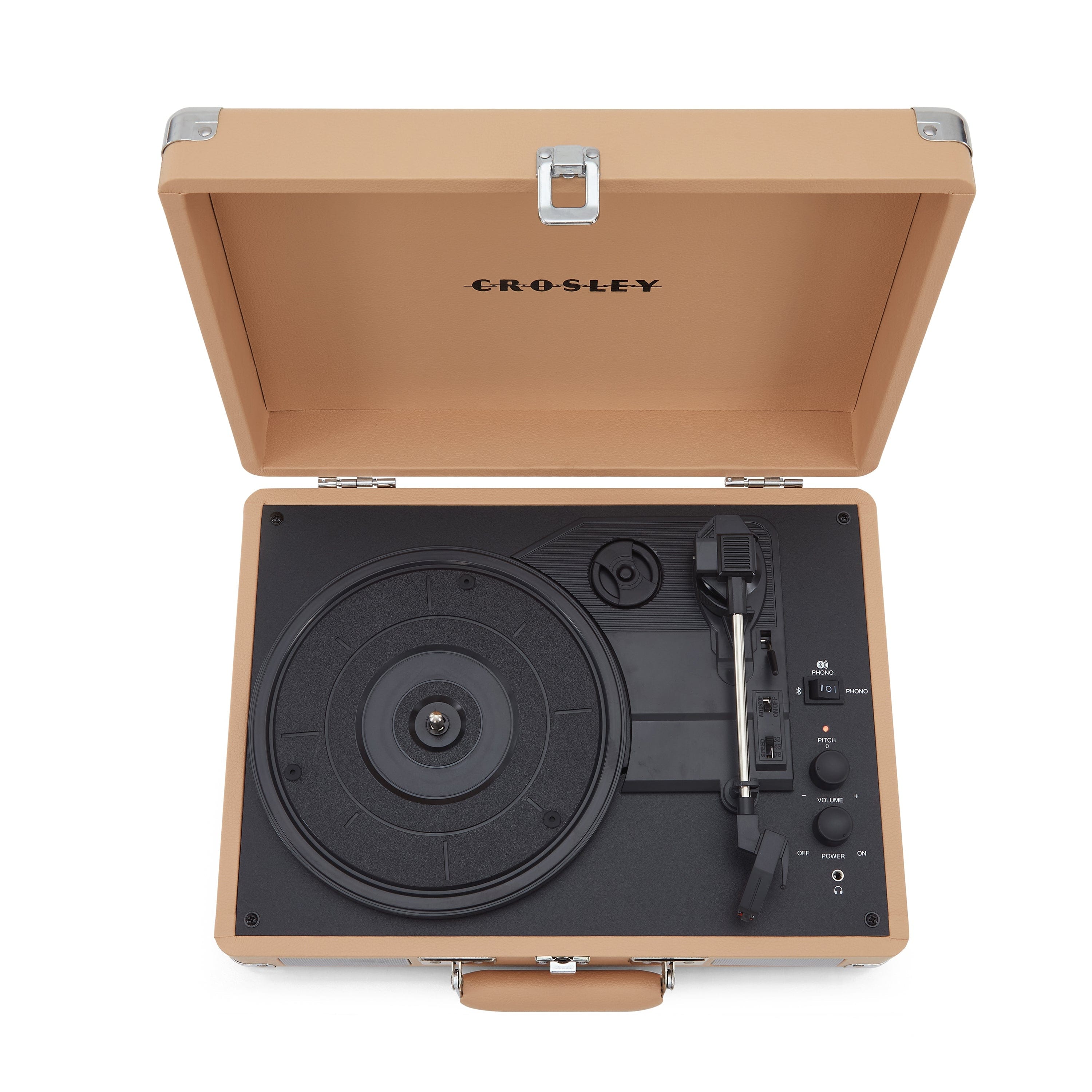 Light Tan - Bluetooth Portable Turntable