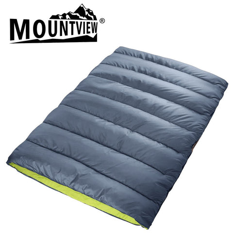Lightweight Outdoor Camping Double Sleeping Bags Hiking Grey