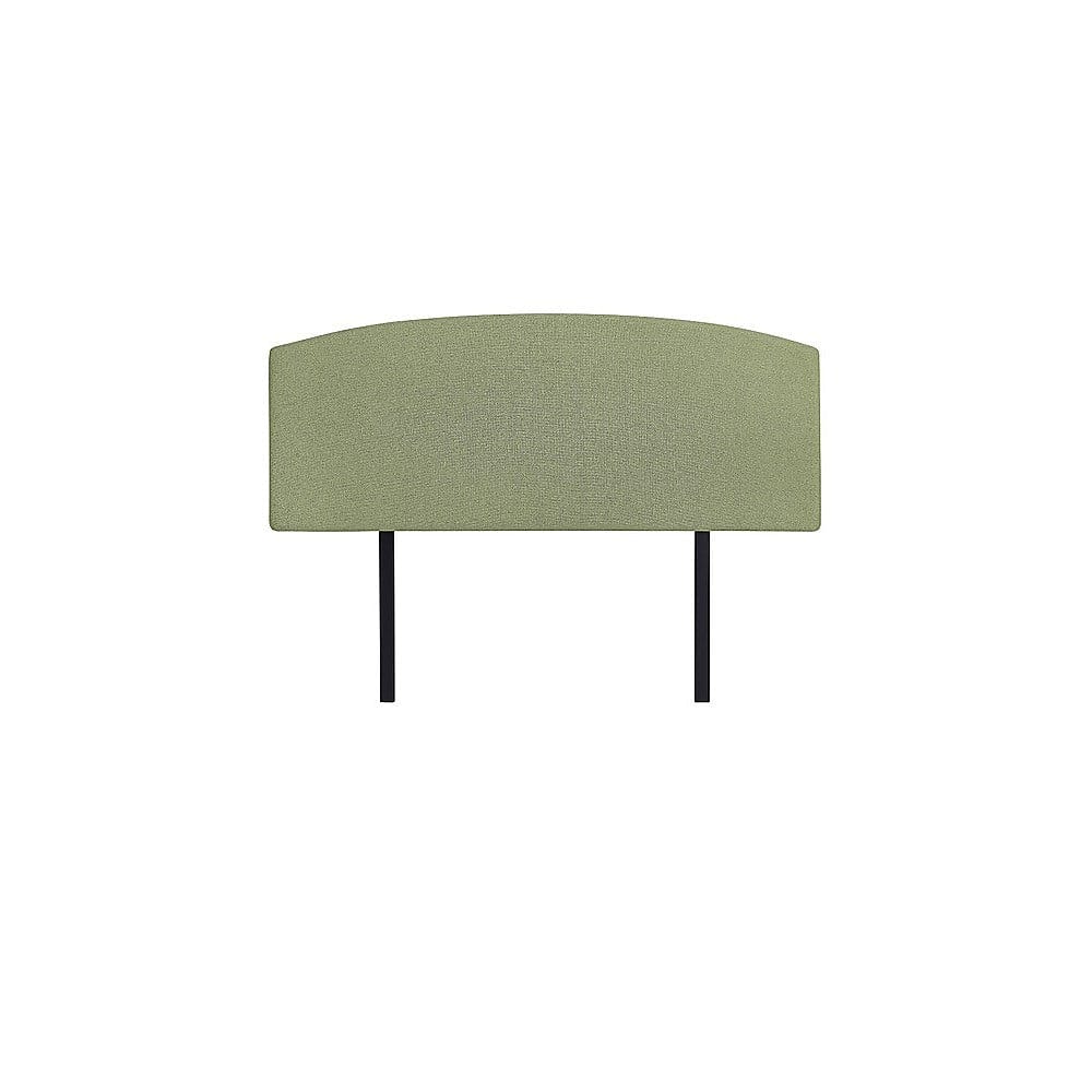 Linen Fabric Double Bed Curved Headboard Bedhead - Olive Green