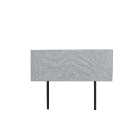 Linen Fabric Double Bed Deluxe Headboard Bedhead - Stone Grey