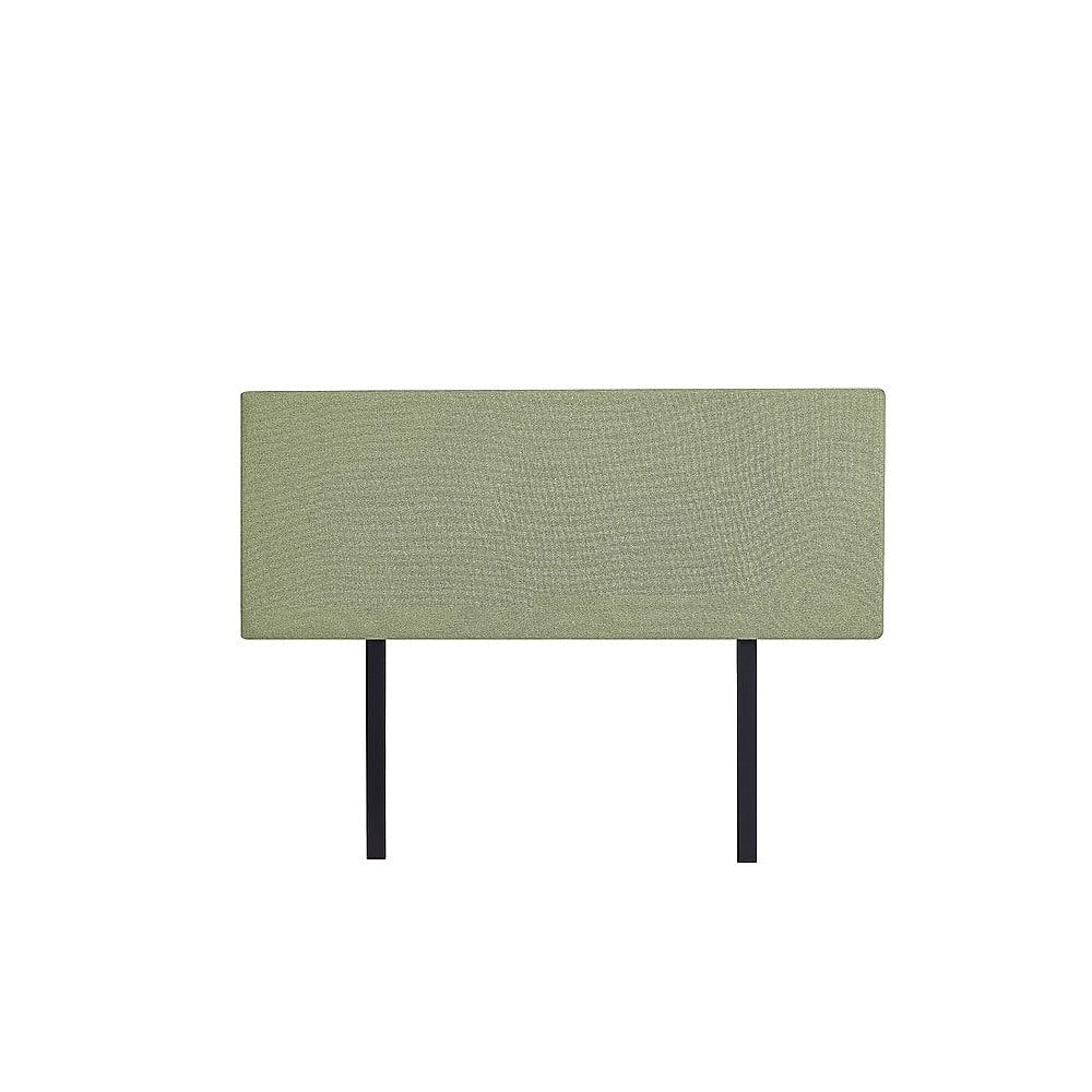 Linen Fabric Queen Bed Deluxe Headboard Bedhead - Olive Green