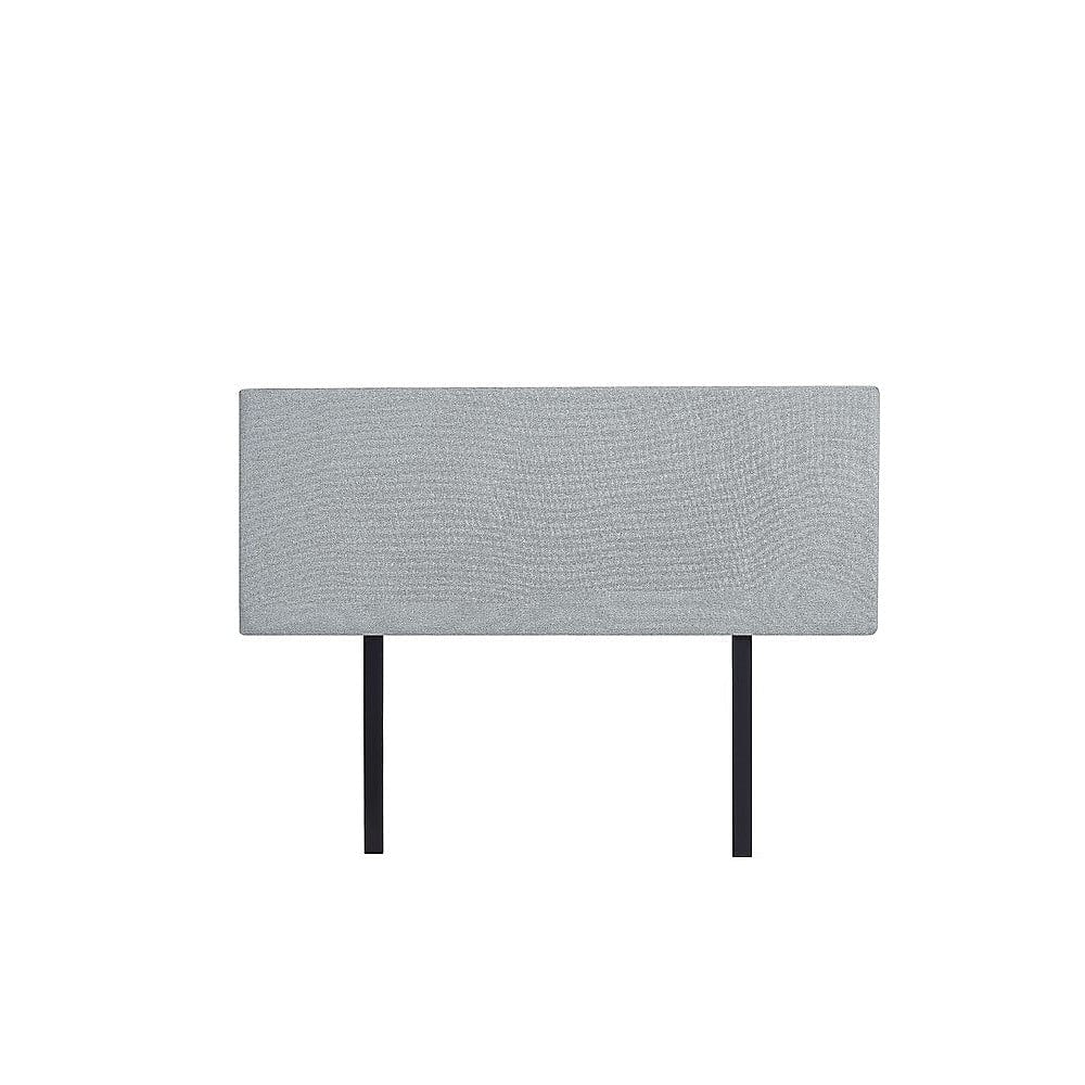 Linen Fabric Queen Bed Deluxe Headboard Bedhead - Stone Grey