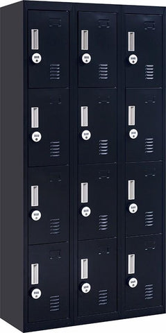 Storage Locker for Office Gym Light Grey-12 Door