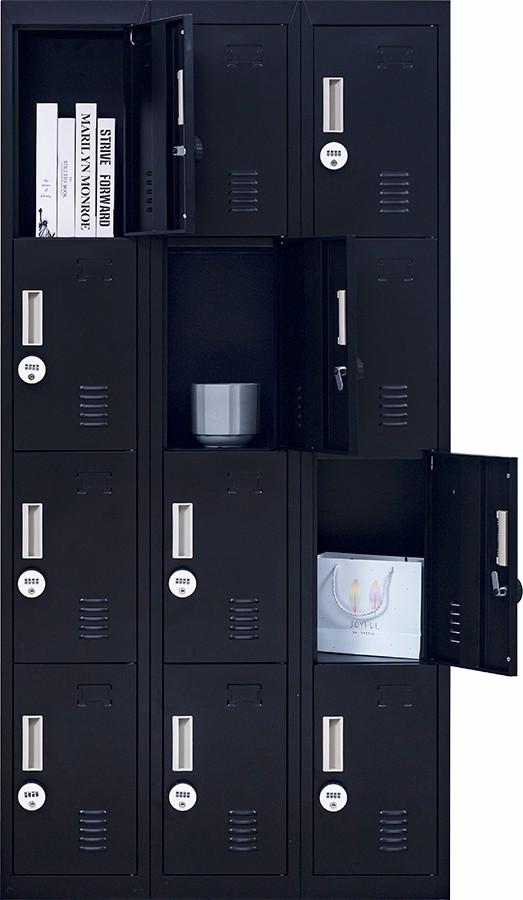 Storage Locker for Office Gym Light Grey-12 Door