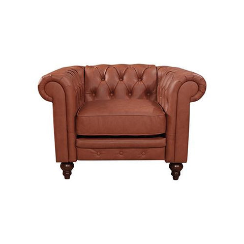 Living Room Luxurious 1 Seater Elegant sofa Brown
