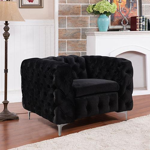 Sofas Luxurious 1 Seater sofa Black