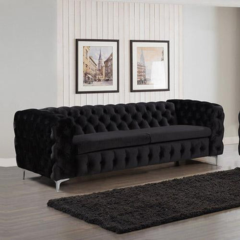 Sofas Luxurious 3 Seater sofa Black