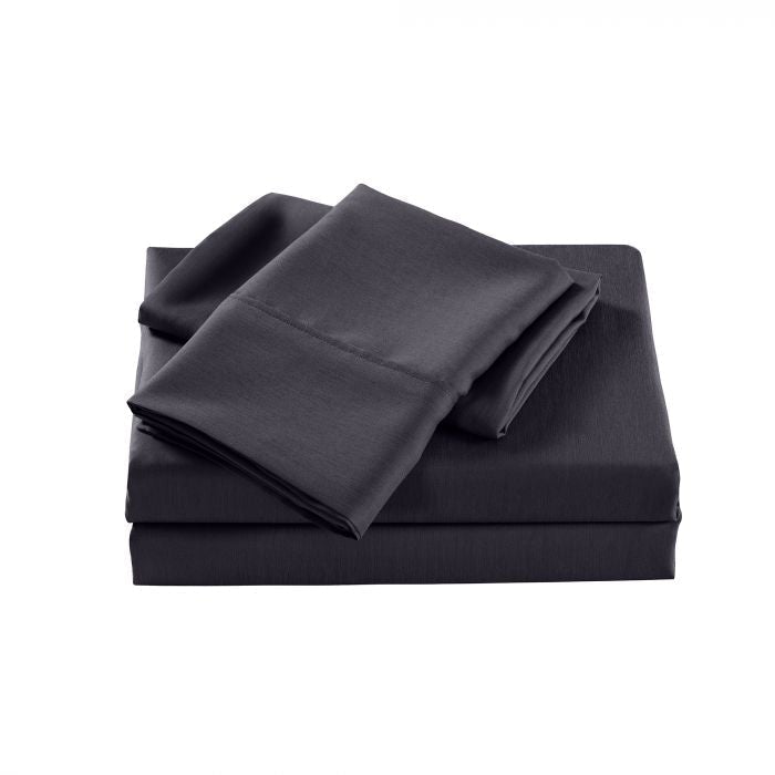Luxury Bamboo Cooling 2000 TC Sheet Set Single Charcoal