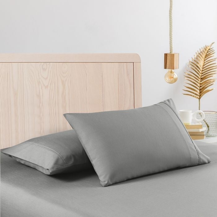 Luxury Bamboo Cooling 2000 TC Sheet Set Single Cloud Grey