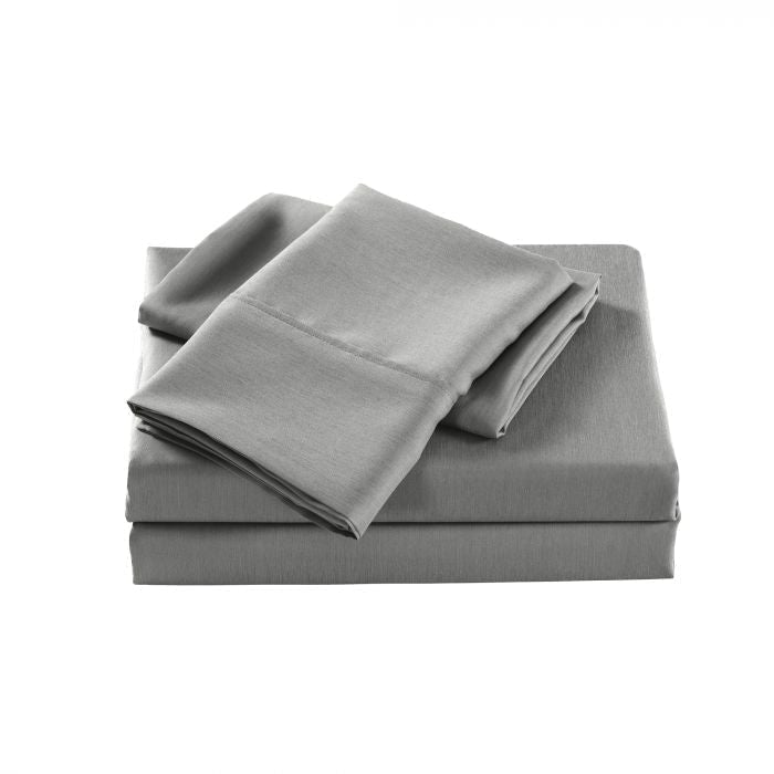 Luxury Bamboo Cooling 2000 TC Sheet Set Single Cloud Grey