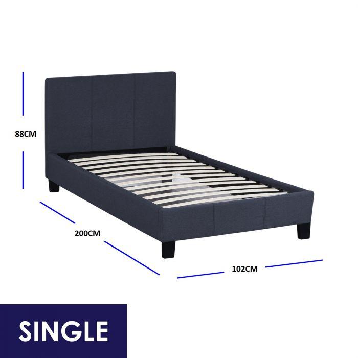 Single Luxury Bed with Headboard