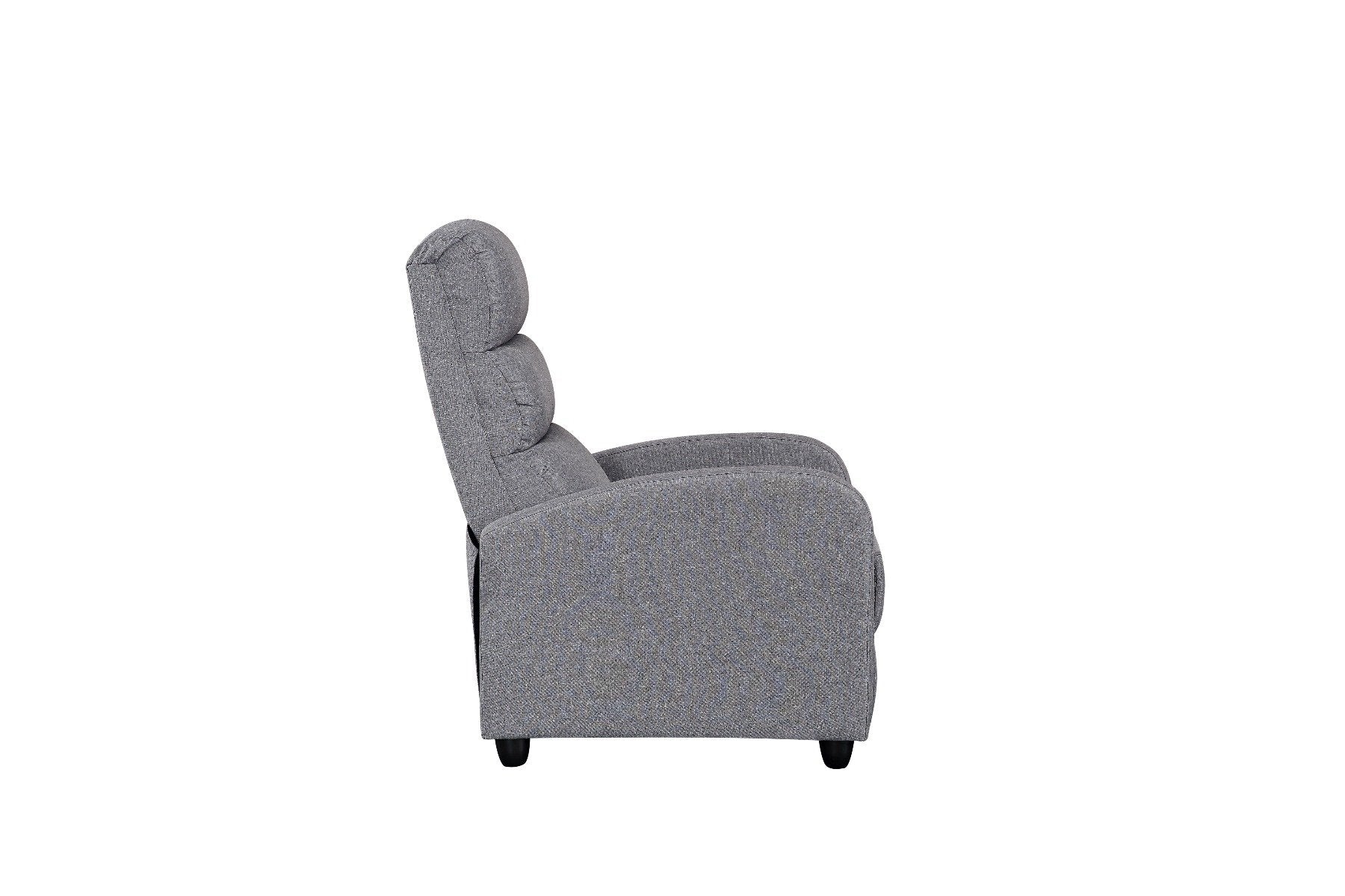 Bar Stools & Chairs Luxury Fabric Recliner Chair - Grey