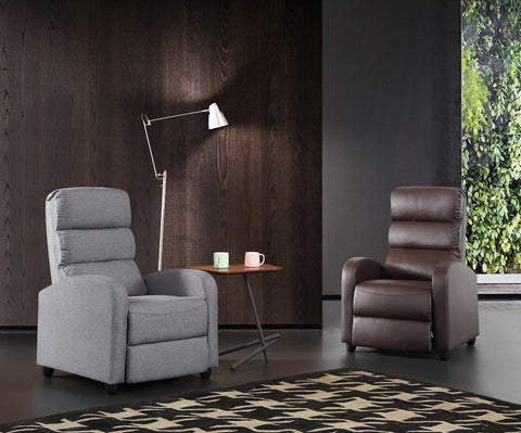 Bar Stools & Chairs Luxury Fabric Recliner Chair - Grey