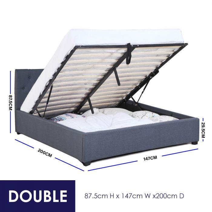 Double Luxury Gas Lift Bed With Headboard