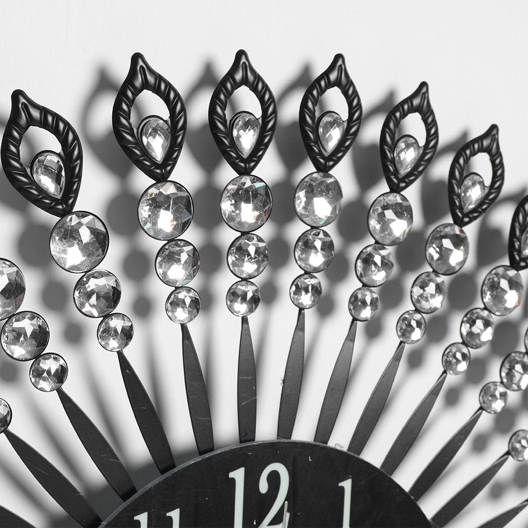 living room Luxury Modern Wall Clock Black