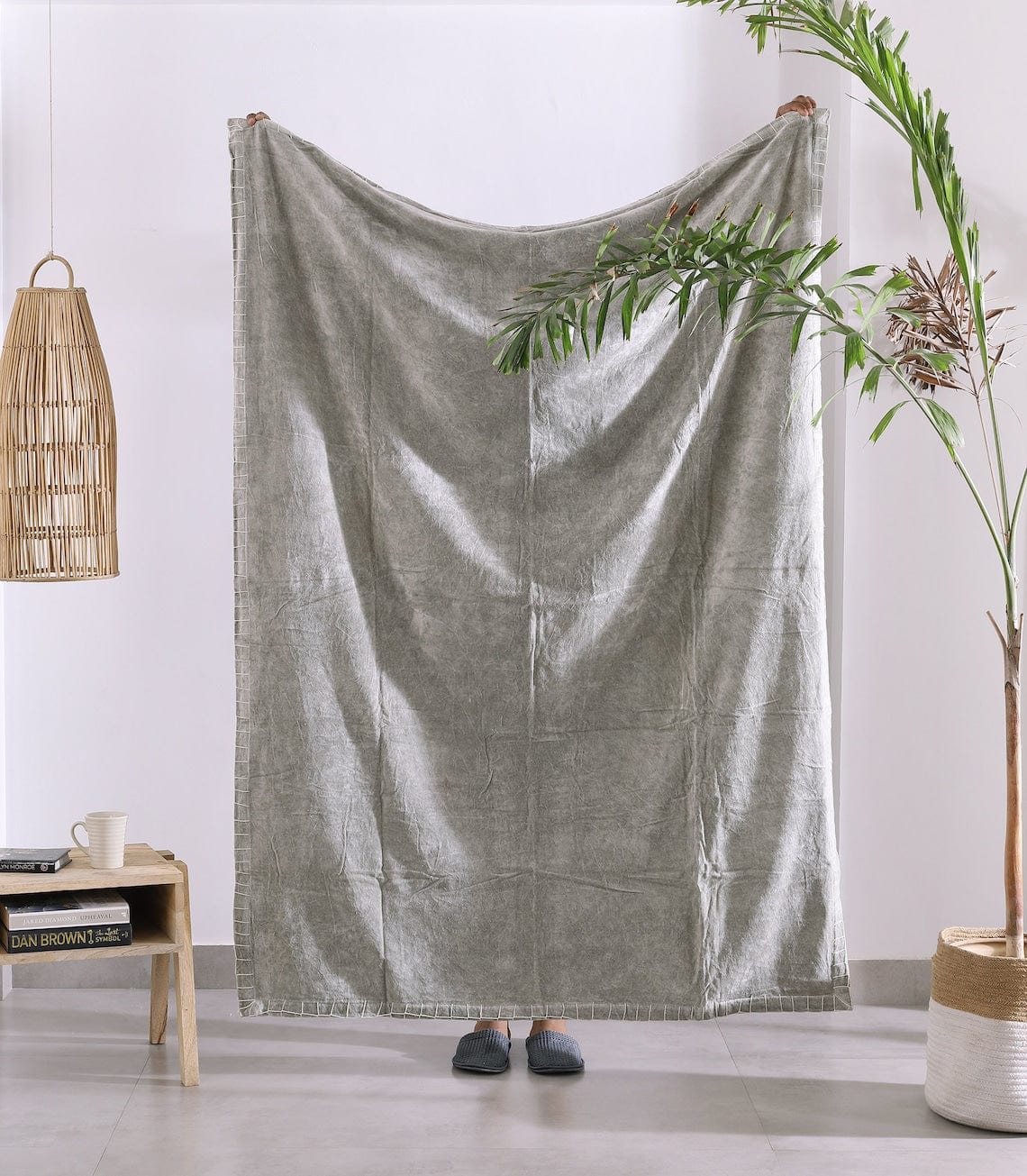 Luxury Rustic Cotton Wool Throw Blanket for Home Decor, Large Picnic Throw Rug