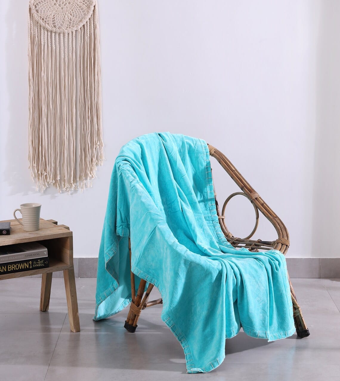 Luxury Rustic Cotton Wool Throw Blanket for Home Decor, Large Picnic Throw Rug