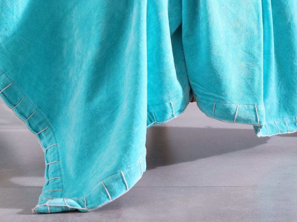 Luxury Rustic Cotton Wool Throw Blanket for Home Decor, Large Picnic Throw Rug